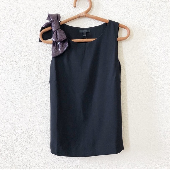 NWT J. Crew Drapey Sequin Bow Tank 6 - Picture 2 of 4